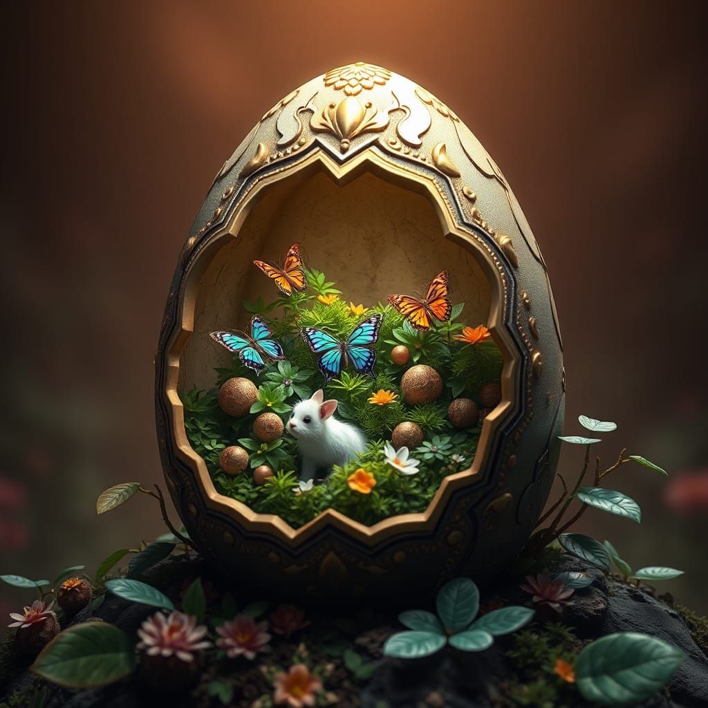 Ornate Egg Reveals a Miniature Ecosystem