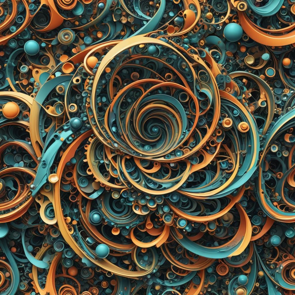 Bizarre Hallucinatory Fractal in Vivid Colors