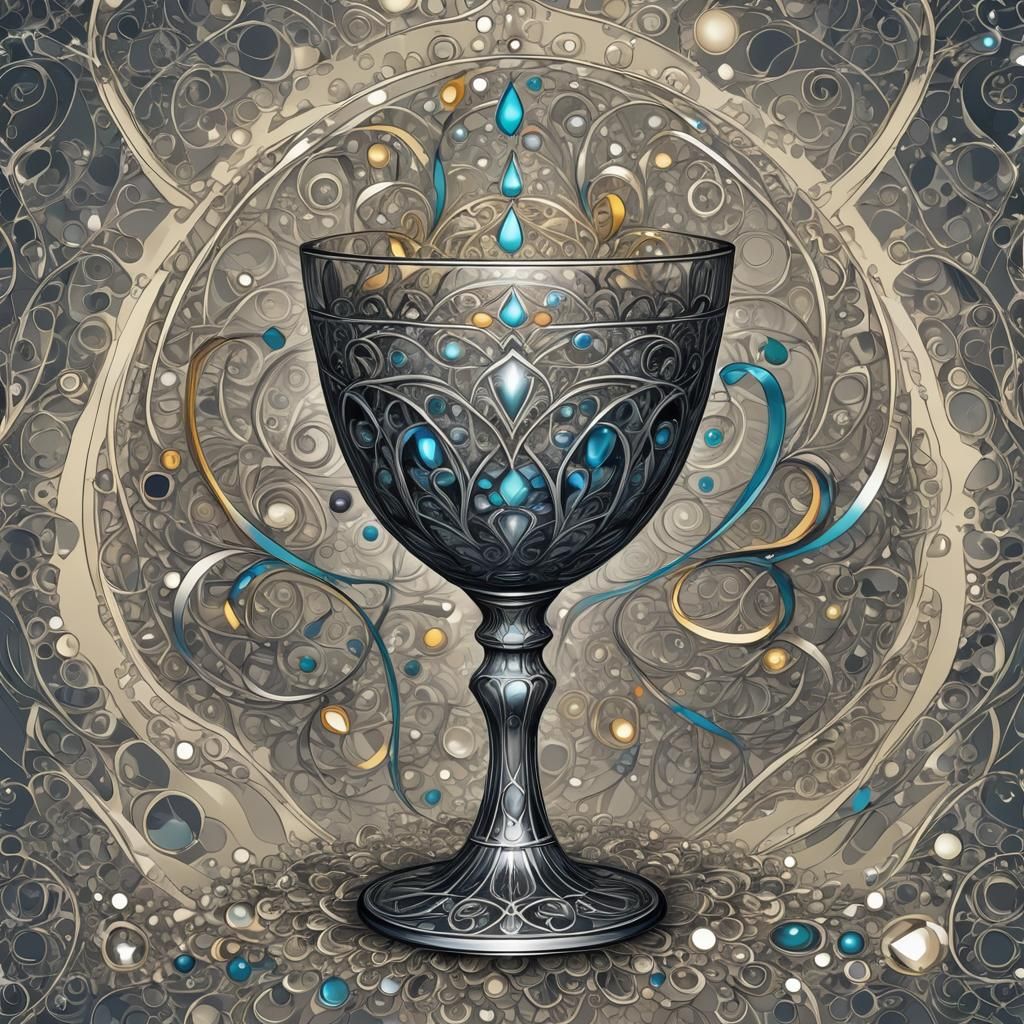 Geometric Mandala Goblet with Party Elements