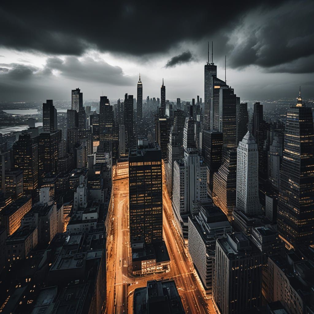 Urban Shout in a Vibrant Cityscape