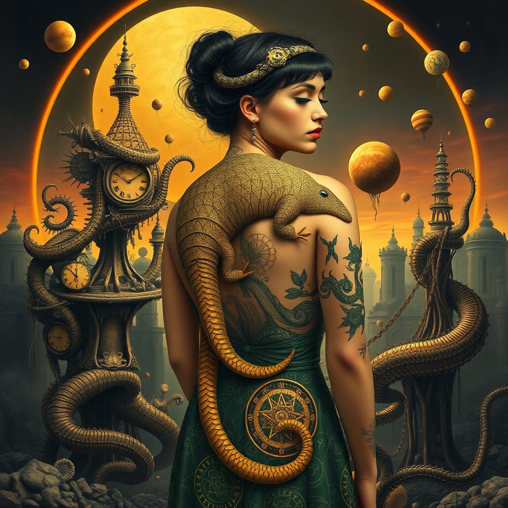 Surreal Armadillo Dreamscape in Digital Art Style