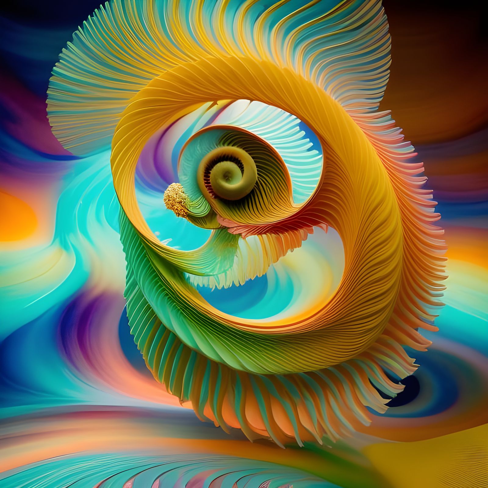 Bionic Alien Sacred Geometry Artwork