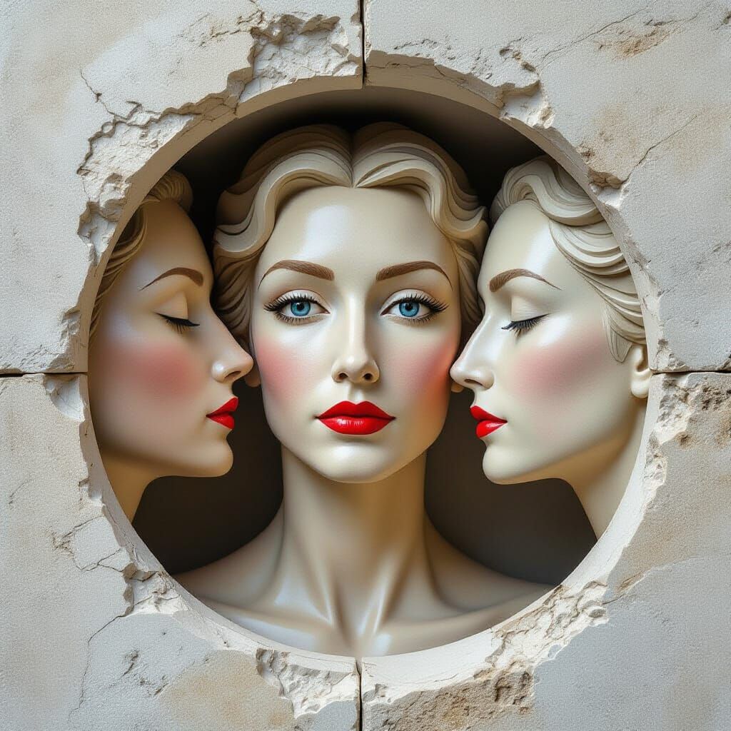 Intriguing Hybrid Woman-Sculptures Art Installation