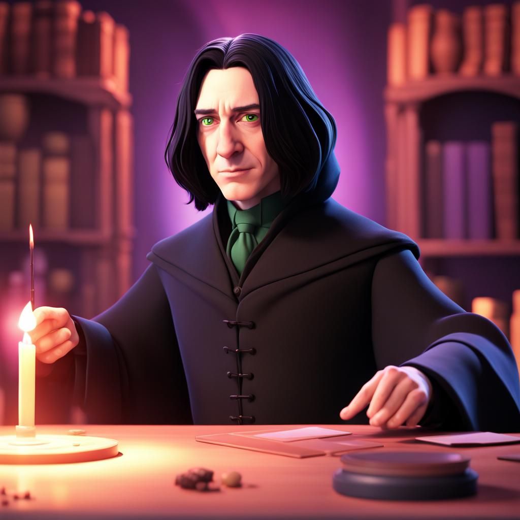 Young Severus Snape Magic: Pixar-Style 3D Art