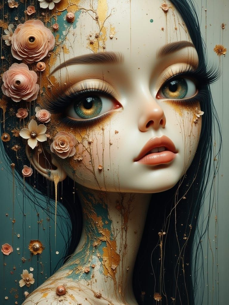 a femme fatale with mesmerizing eyes