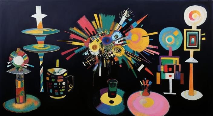 Abstract Impasto Art Inspired by Masters