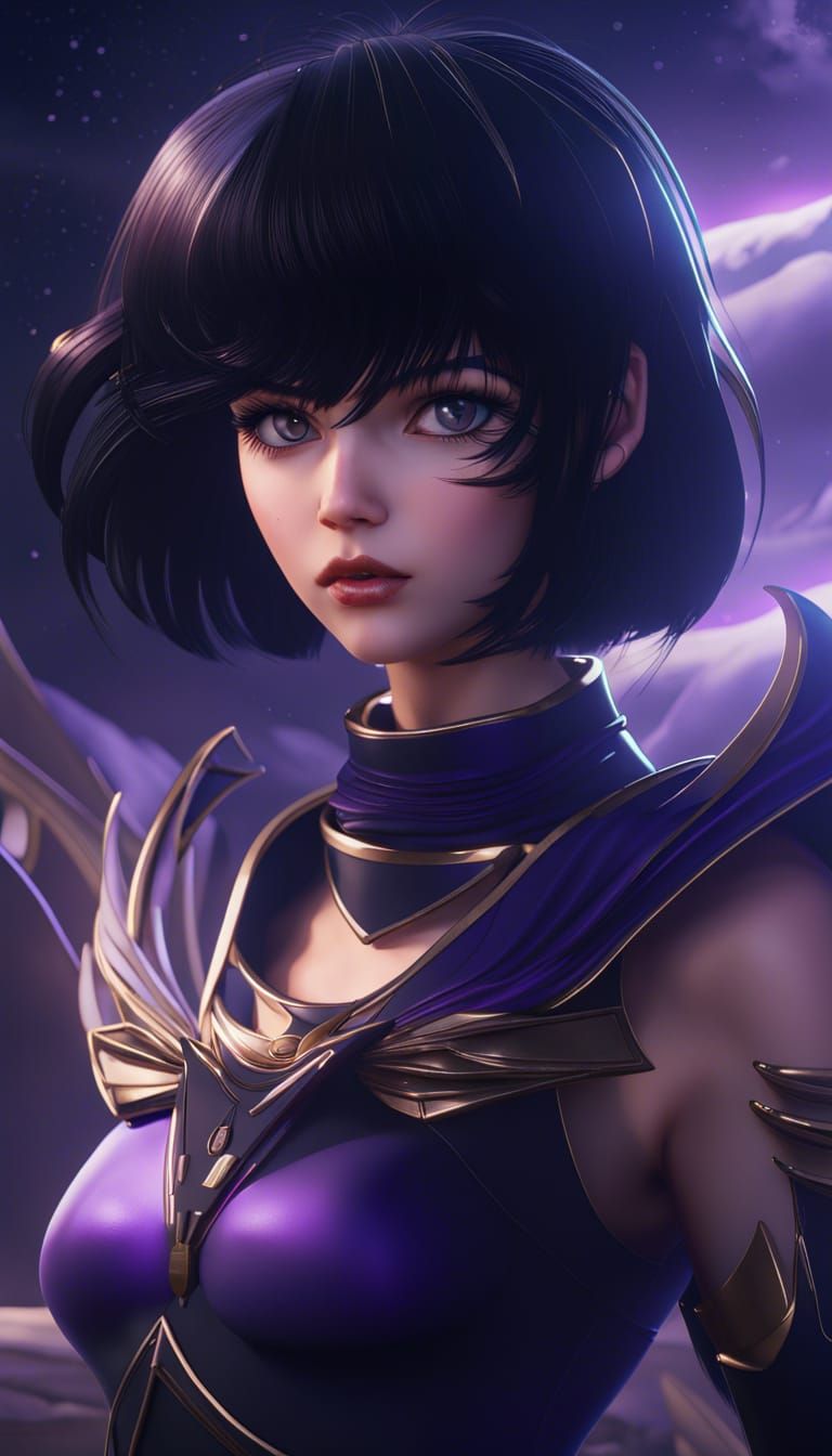 Sailor Saturn Fantasy Concept Art in 8K