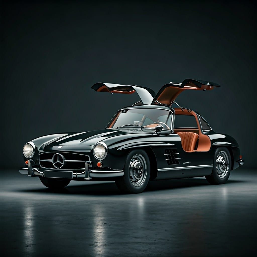Timeless Elegance: 1955 Mercedes-Benz 300 SL Gullwing AMG in...