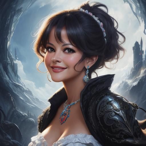 Claudia Cardinale Portrait in Fantasy Art Style