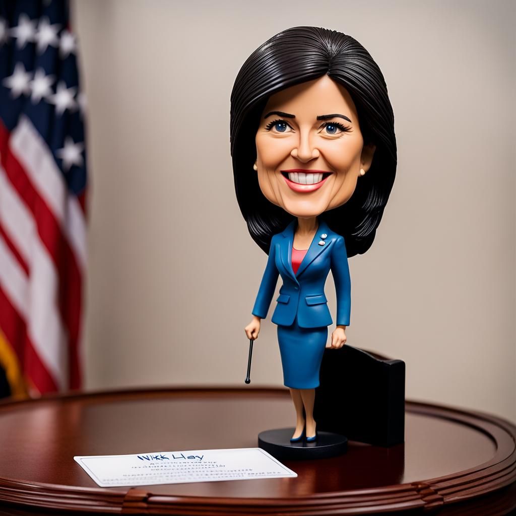 Nikki Haley Bobblehead on Joe Biden's Desk