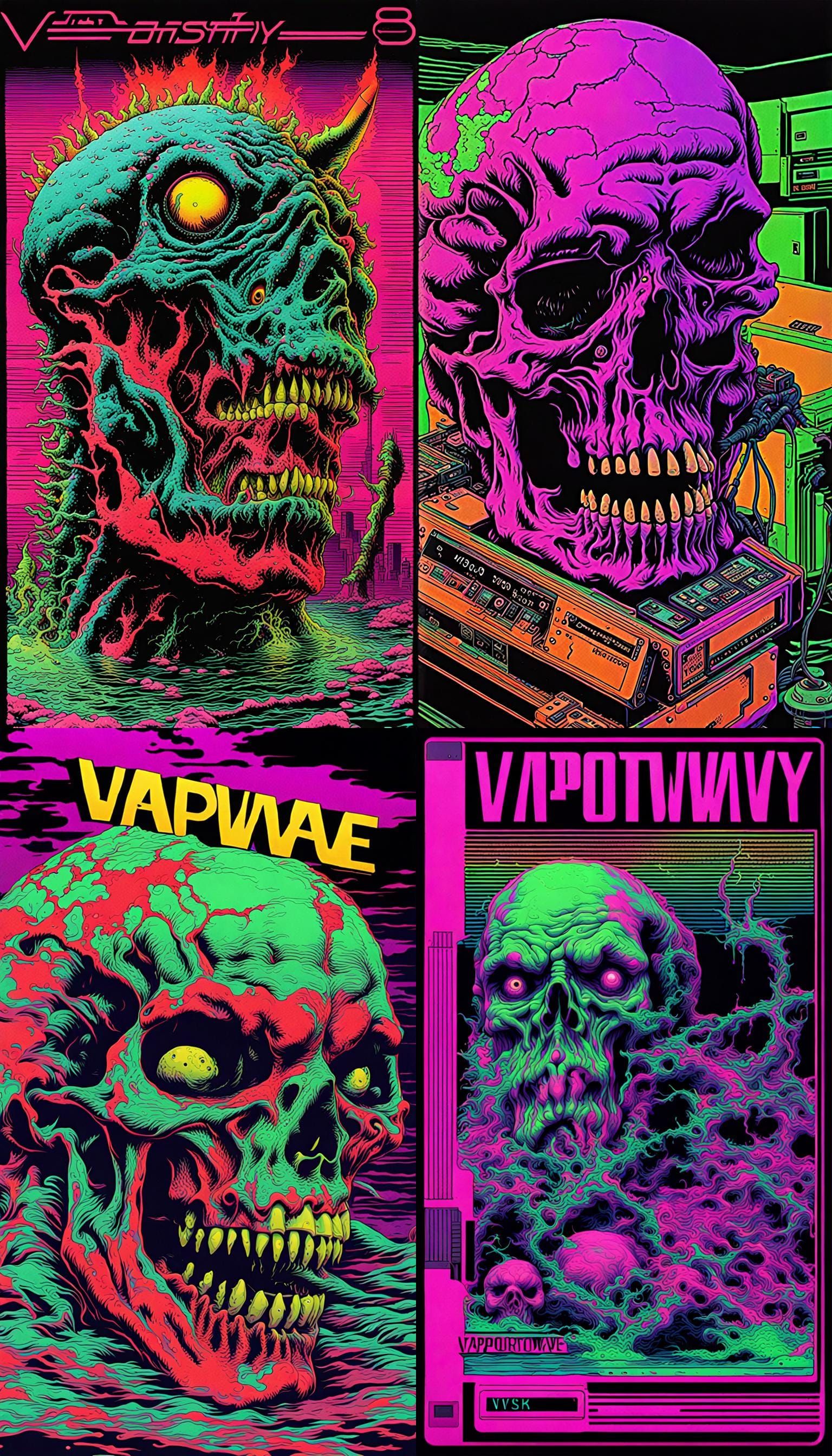 Vaporwave Video Nasty Monster Lobotomy in 8K