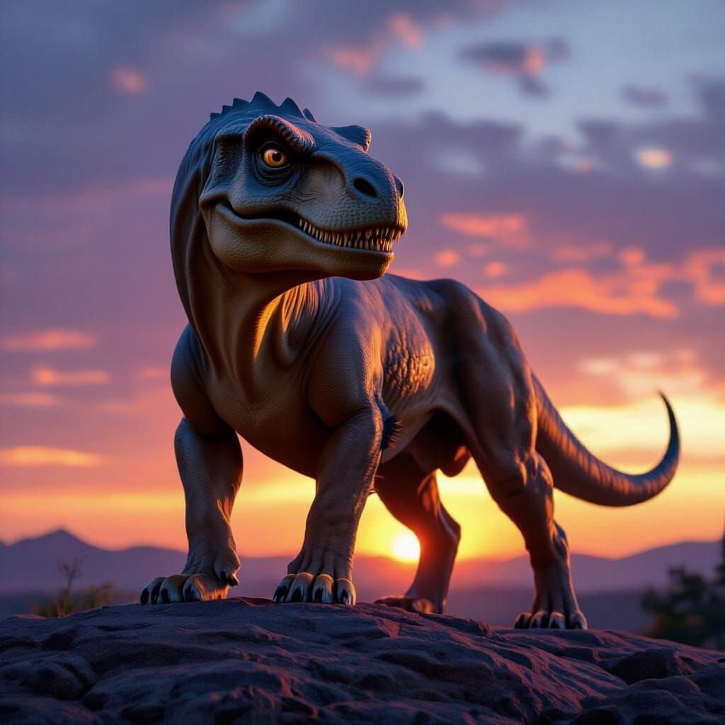 Realistic Lion Dinosaur Hybrid Creature