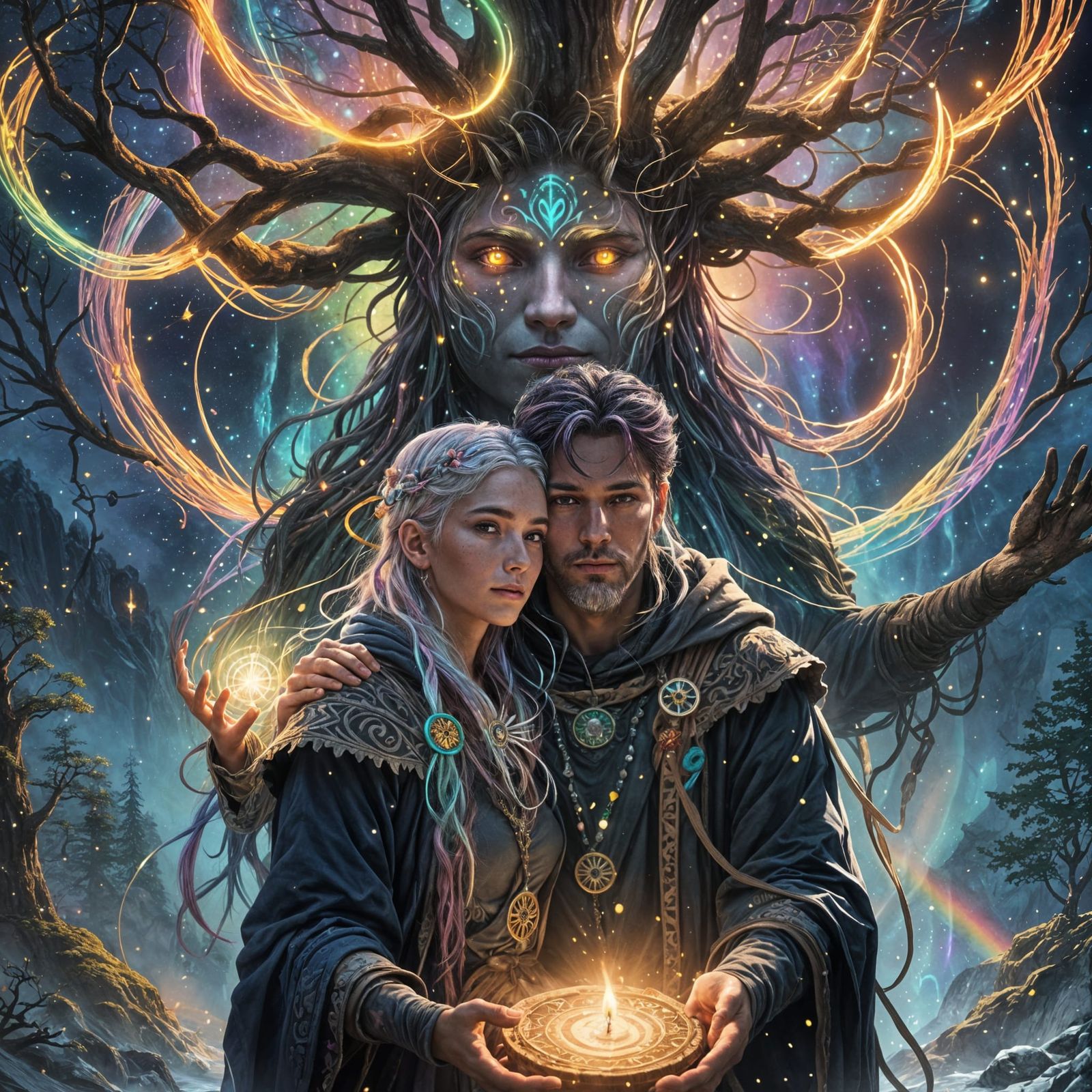 Taim the Wanderer and Nau, daughter of Wonz, prepare the Ritual of Endless, guided by Aaywa, mother of Oers