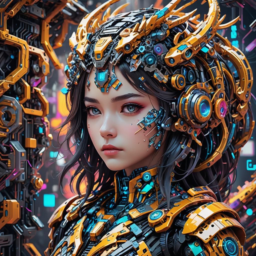 Dragon QR Code Art in Expressionist Style