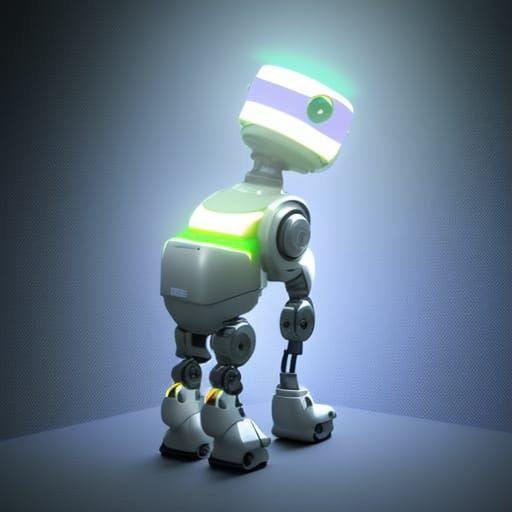 Futuristic Robot Dog with Prismatic Lights