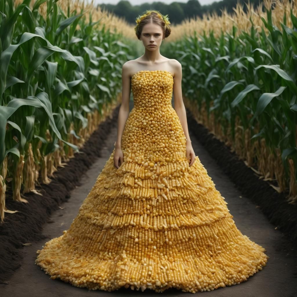 Dress made of corn