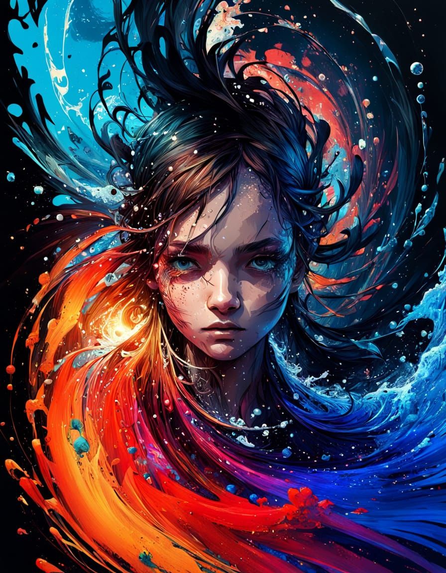 Detailed Underwater Wonderland with Ornamentals in Dramatic ...