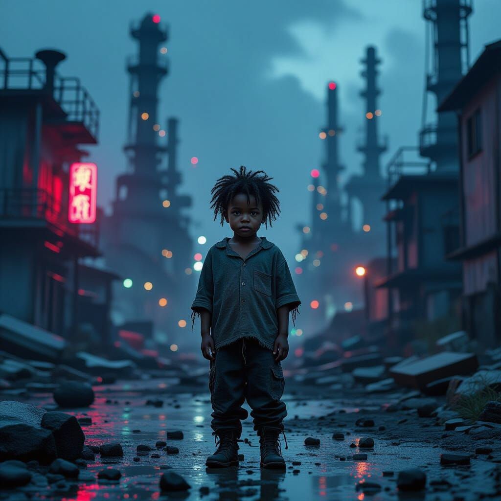 Polluted Cityscape Matte Painting