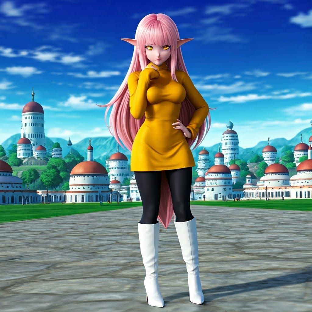 Chronoa in Conton City: Hyperrealistic Composite Photograph