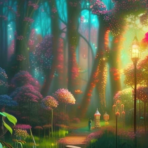 Dreamy Garden Mind in Steampunk Style