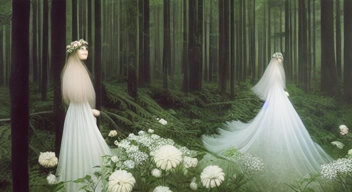 Woman with Narcotic Flower: Etching and Aquatint