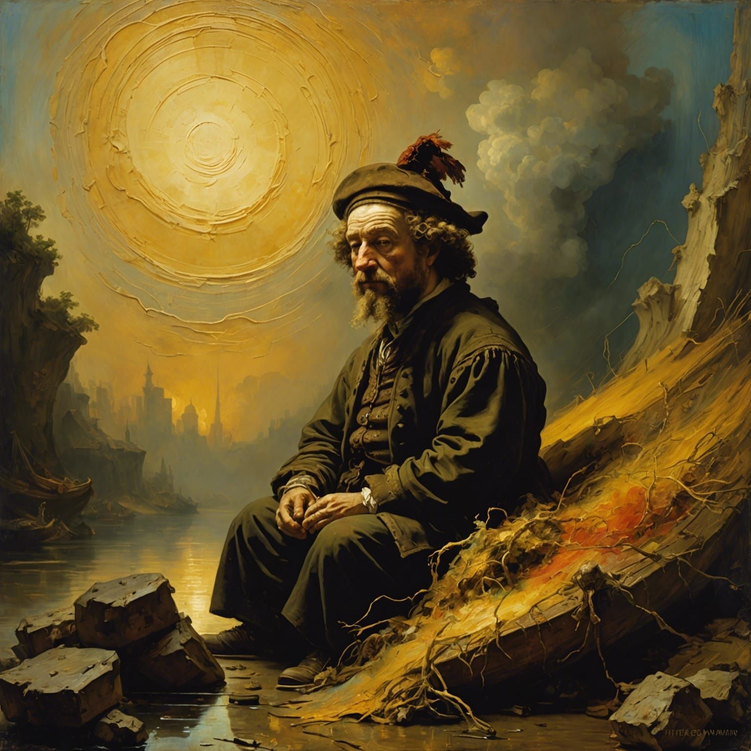 Dream Landscape: Impasto Painting in Warm Colors