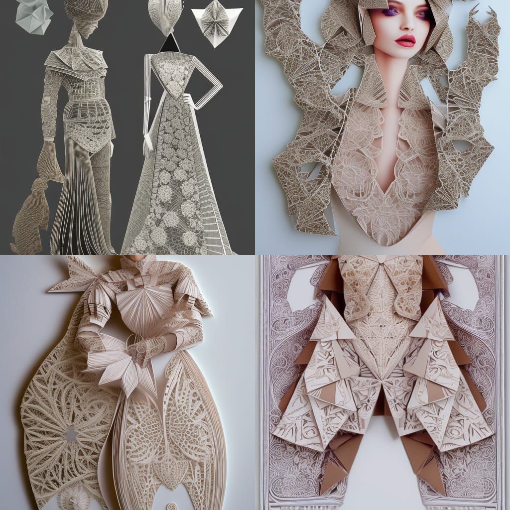 Opulent Paper Dolls in Photorealistic 3D