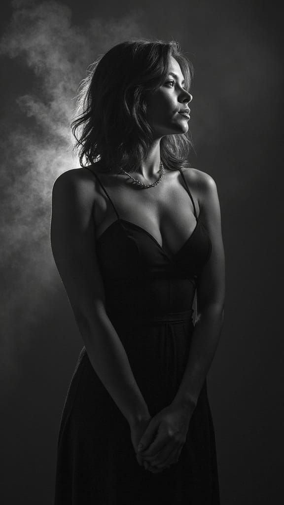 Surreal Lady in Chiaroscuro Style
