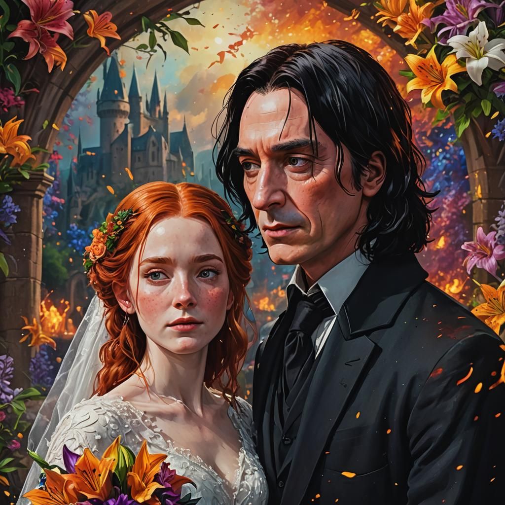 Hyperrealistic Wedding Scene with Dramatic Lighting