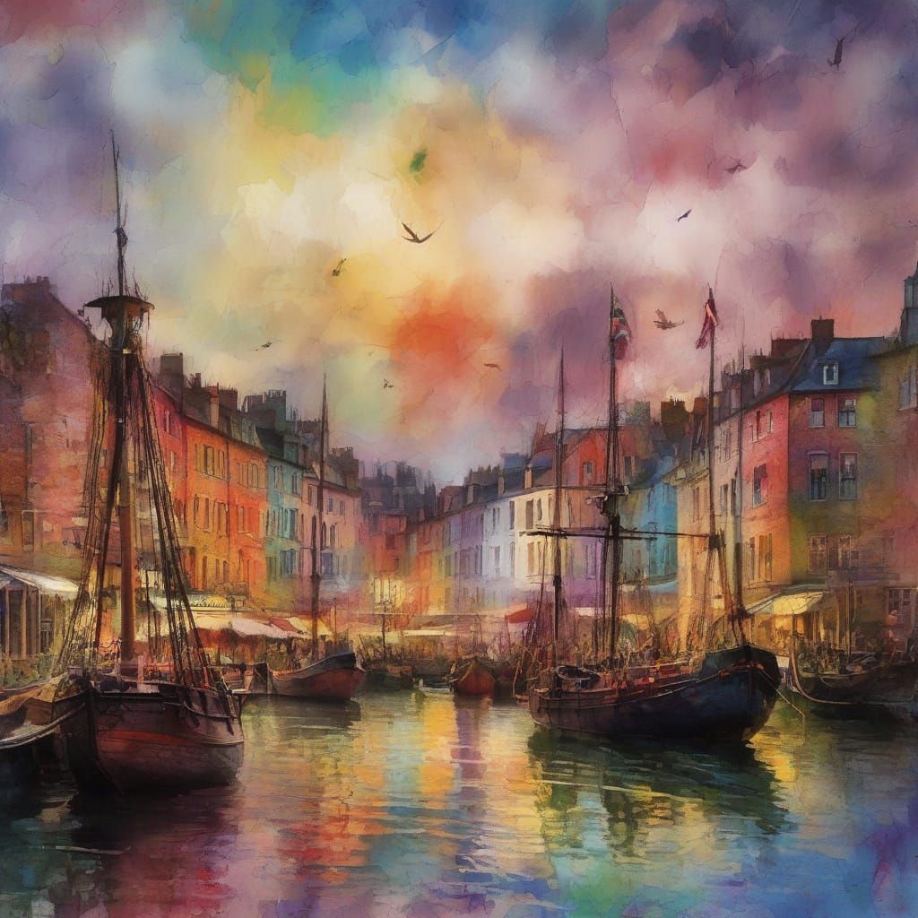 Pirate Harbour in 1858: A Hyperrealistic Masterpiece