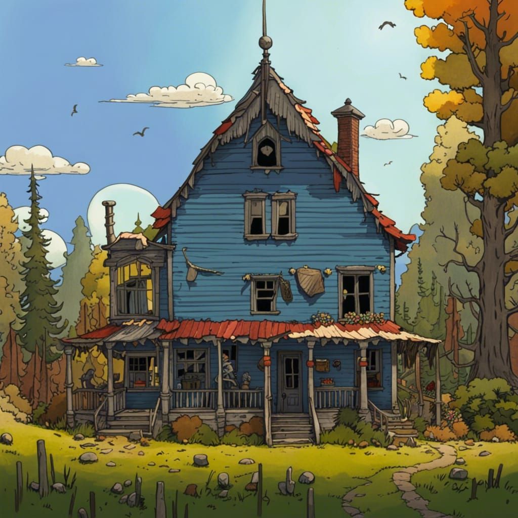 Post-Apocalyptic American House Digital Art
