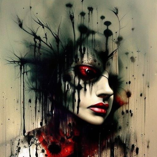 Haunted Surreal Painting of Loss and Letting Go