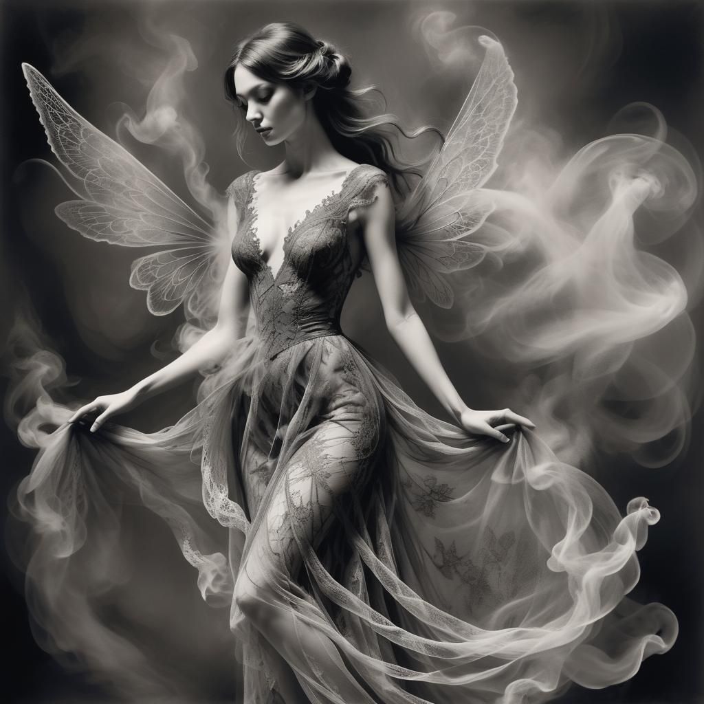 Captivating Fairy in Smoke and Mirrors: Expressionist Charco...
