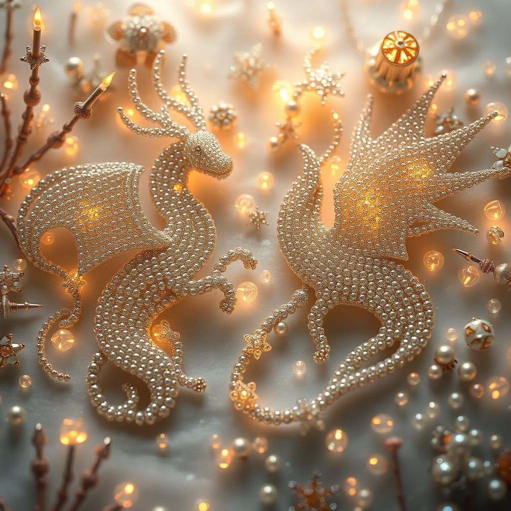 Mystical Creatures in Dreamy Ethereal Mist