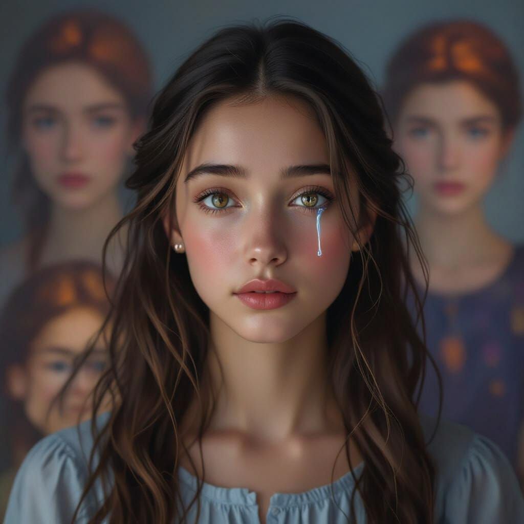 Empowered Warrior Woman With Gentle Eyes