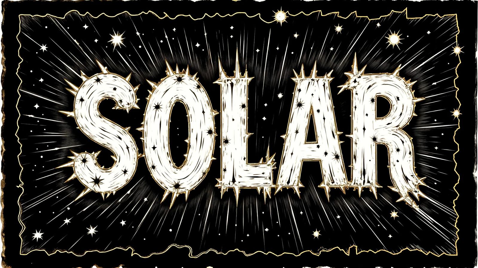 Solar Kinetik Komix Bold Black and White Letters