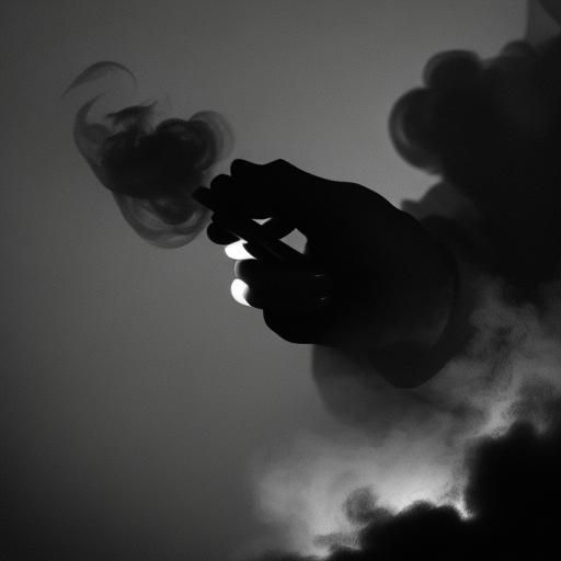 Dramatic Noir Cigarette Still Life in Black and White