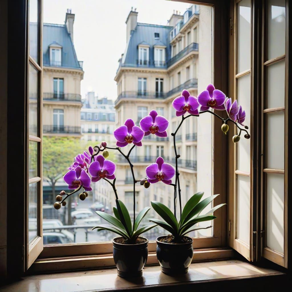 Orchids in Paris: Japanese Inksplash Aesthetic