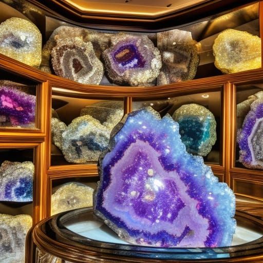 Elegant Geode Crystal Gift Shop in HDR