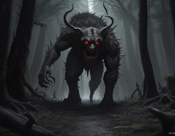 Ominous Darkness Engulfs Souls: Detailed Photorealistic Art