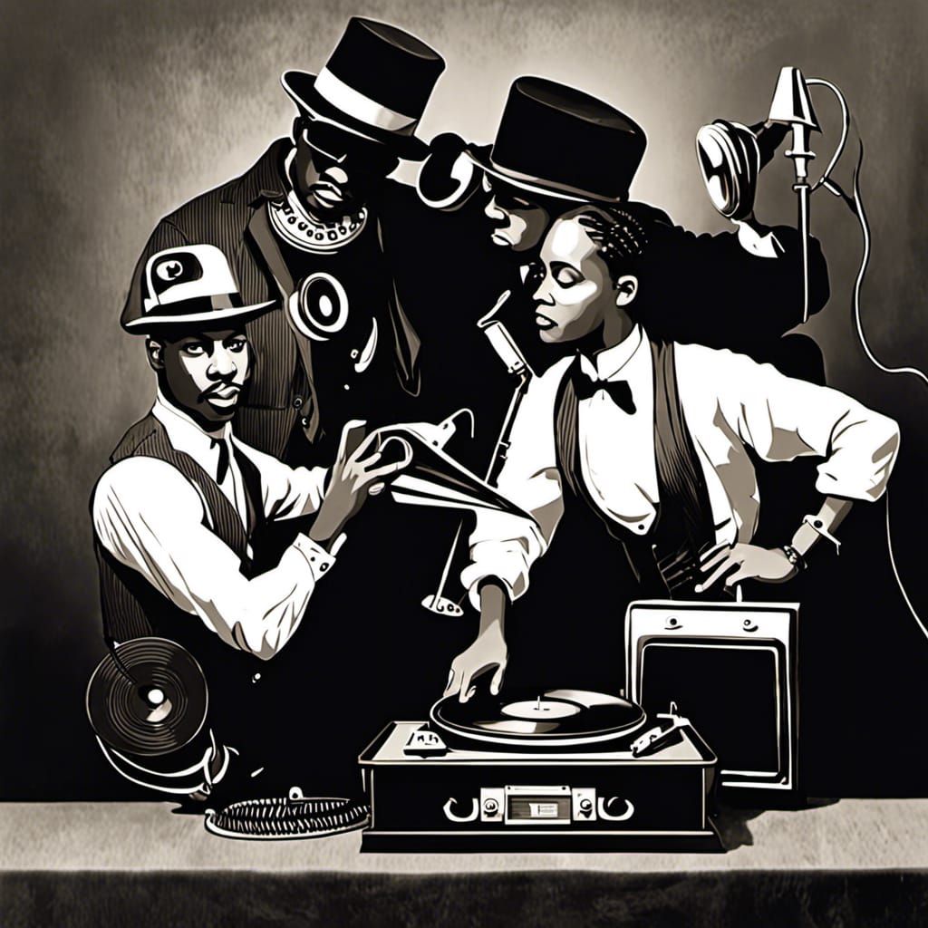 Edwardian Hip Hop Artists in Vintage Photo