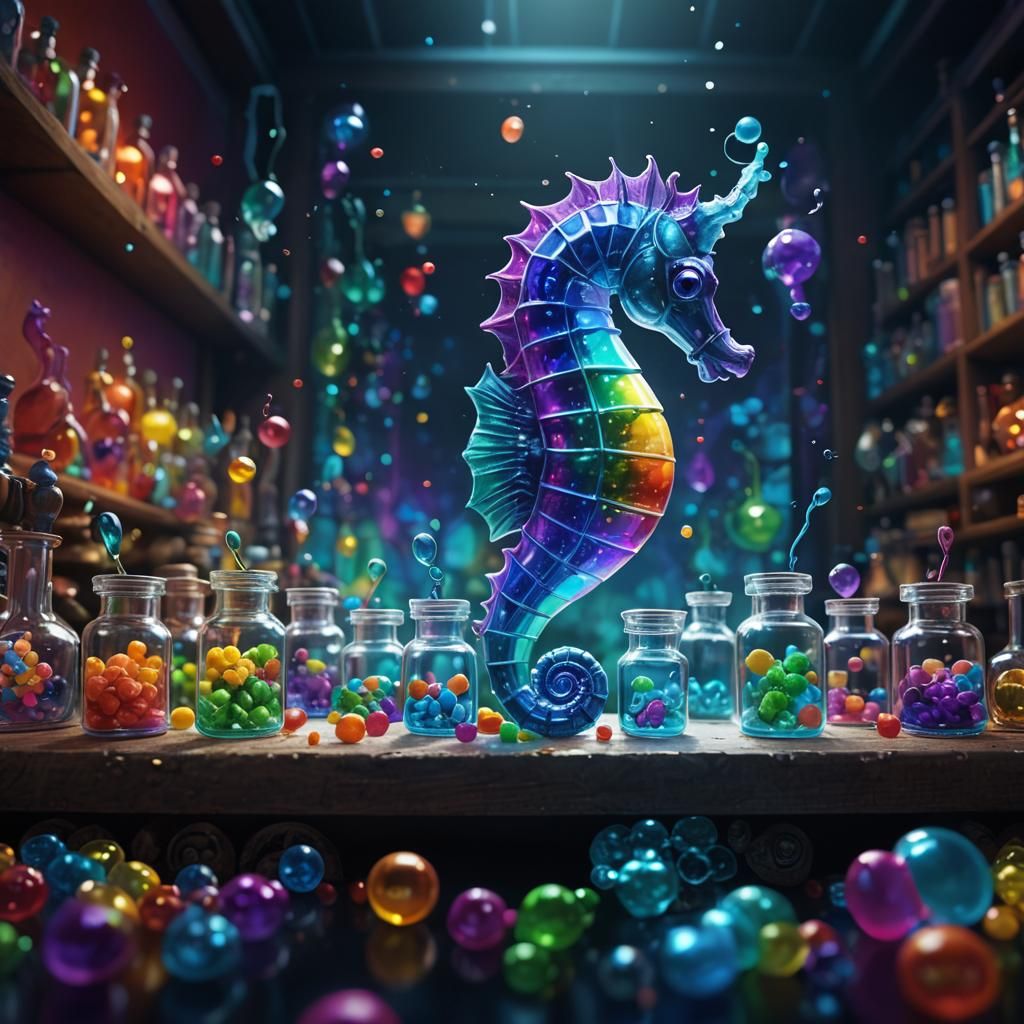 Seahorse Eats Gumdrops in Pixar-Inspired Science Lab