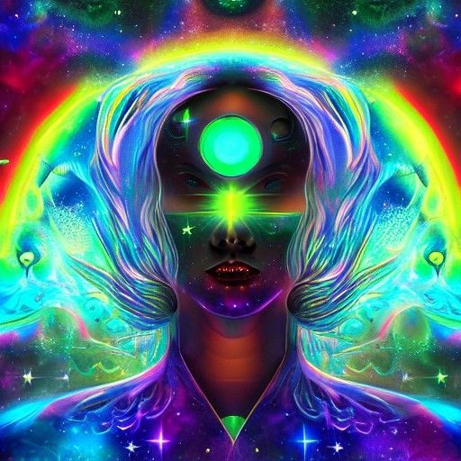 Holographic Cosmic Dragon in Rainbow Astralscape