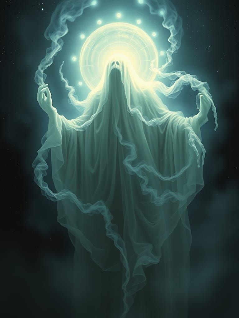 Ethereal Force Ghost in Dark Surrealist Style