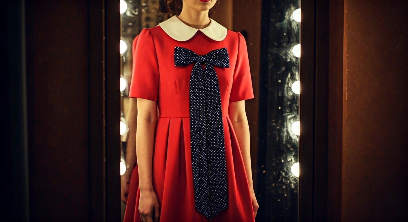 Vintage Dressing Room Portrait in Cinematic Style