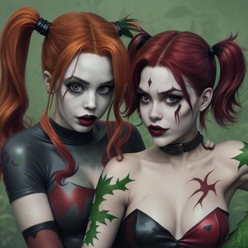 Harley Quinn and Poison Ivy Artwork