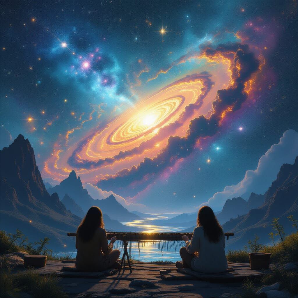 Cosmic Weavers Creating Reality on Infinite Loom