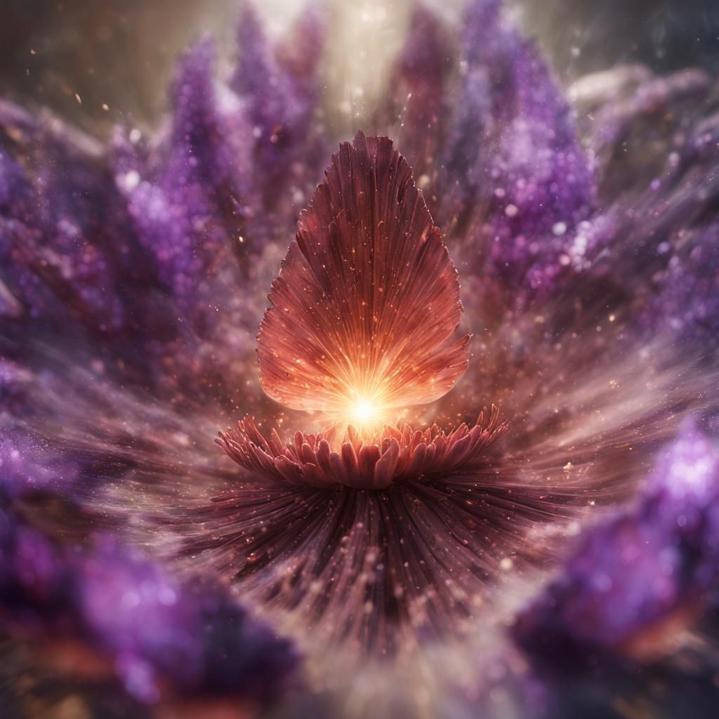 Exploding Dead Flowers: Hyperdetailed Octane Render