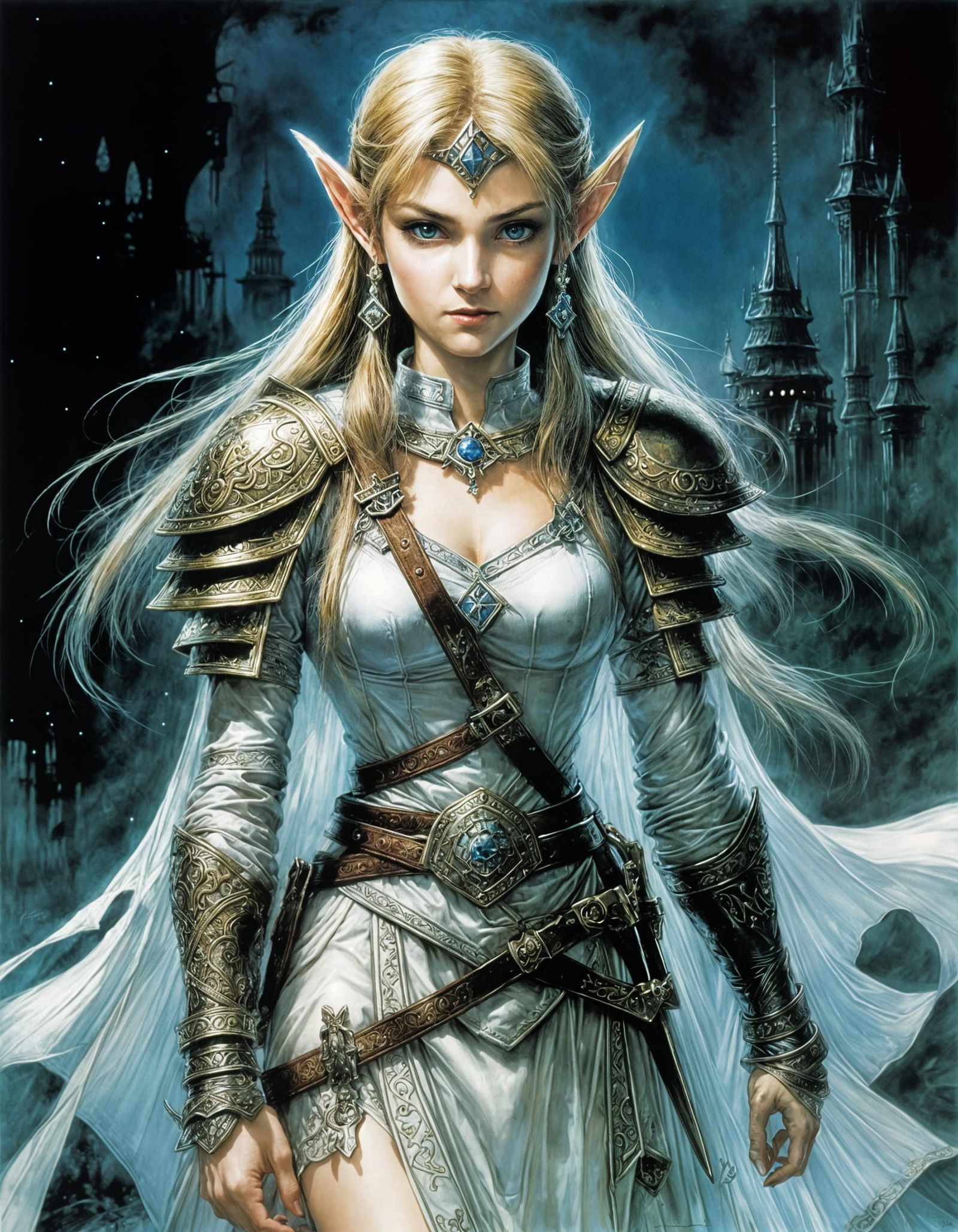 Princess Zelda as a Realistic Character in Fantasy Art