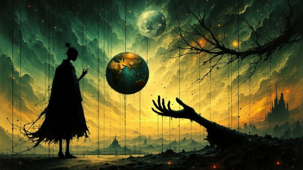 Skeletal Puppeteer's Globe Freed by Shattered Strings